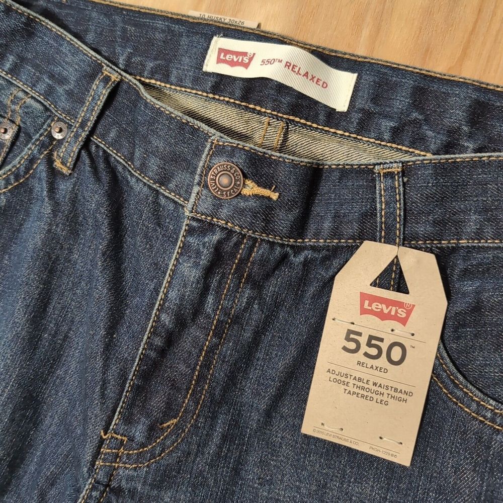 Levi's 550‎ Relaxed Husky Jeans Womens 10 blue denim 30"x26"